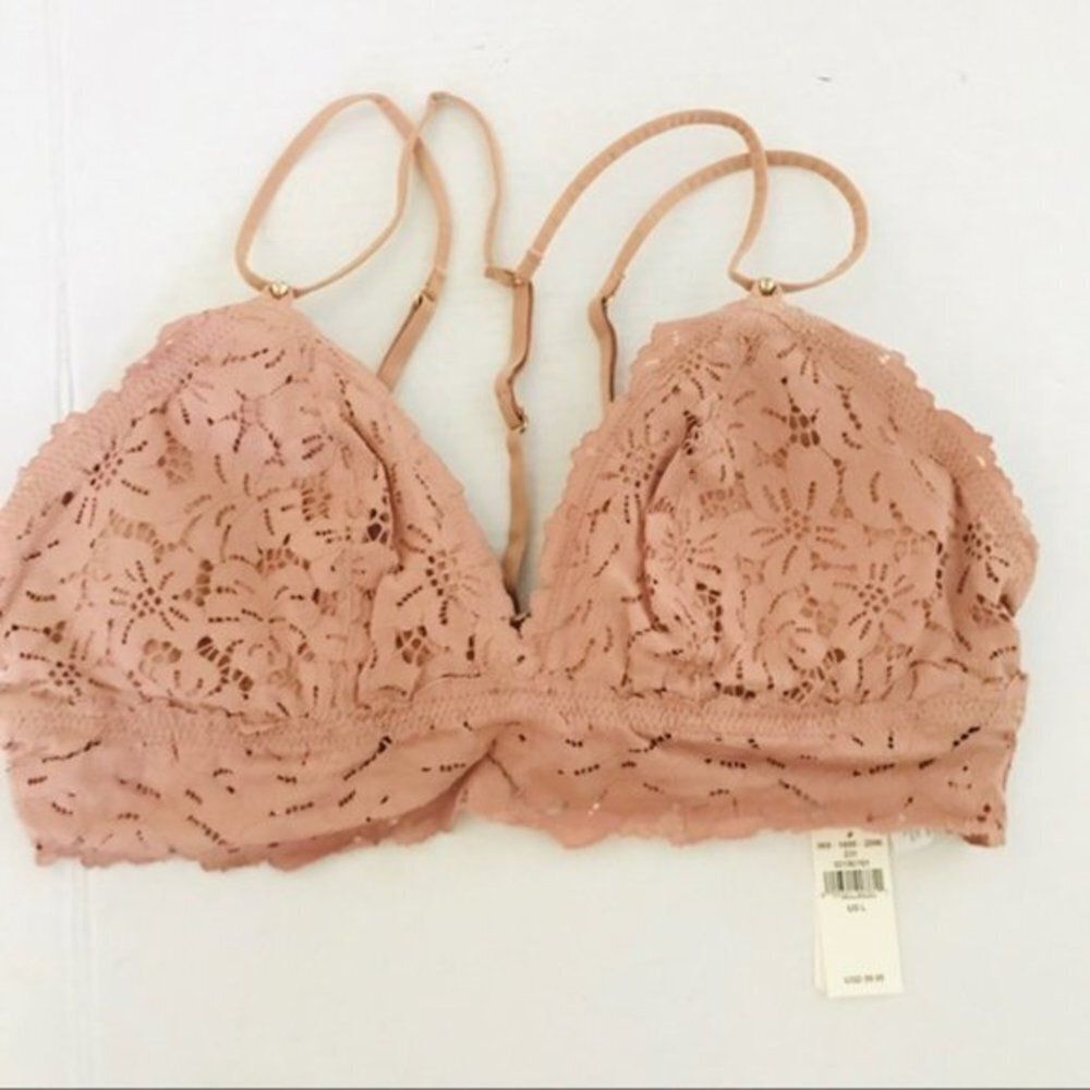 AERIE Palm Lace Padded Racerback Sexy Bralette NWT